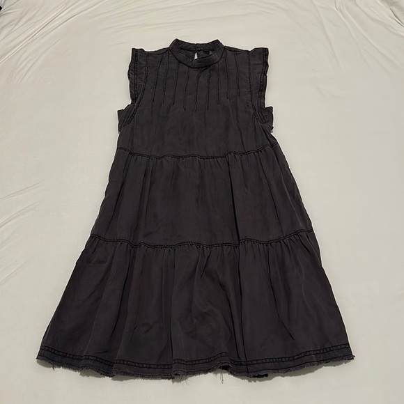 Anthropologie Grey Tiered Dress - Picture 1 of 3